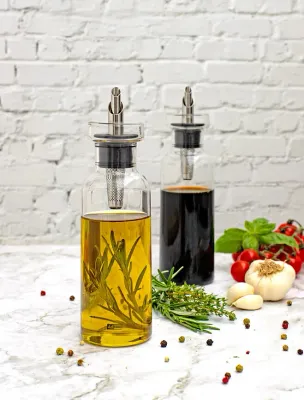 Набор для масла и уксуса AdHoc Aroma Pour, 2 предмета, по 300 мл, стекло
