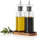 Набор для масла и уксуса AdHoc Aroma Pour, 2 предмета, по 300 мл, стекло, прозрачная — фото 3