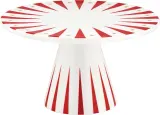 Тортница сервировочная Alessi Delight, круглая, фарфор, 22 см, красная — фото 1