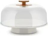 Тортница сервировочная Alessi Mattina, круглая, дерево, 31 см, серая — фото 1