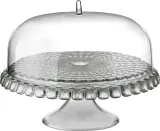 Тортница сервировочная Guzzini Tiffany, круглая, литьевой акрил, 30 см, серая — фото 1