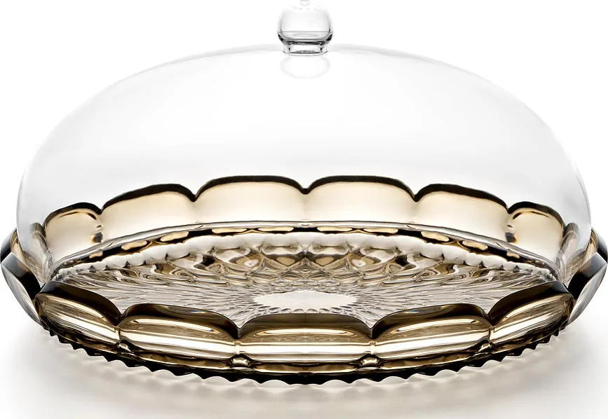 Тортница сервировочная Guzzini Vanity, круглая, пищевой пластик, 30 см, серая