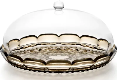 Тортница сервировочная Guzzini Vanity, круглая, пищевой пластик, 30 см, серая