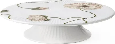 Тортница сервировочная K hler Hammersh i Poppy, круглая, фарфор, 30 см, белая