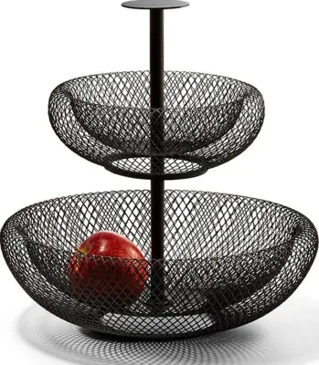 Тортница сервировочная Philippi Mesh, квадратная, нержавеющая сталь, 29 29 см, чёрная