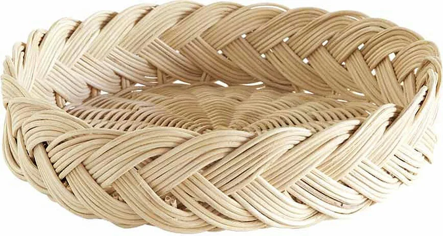 Корзина для сервировки OYOY Maru, круглая, ротанг, 26 см, бежевая