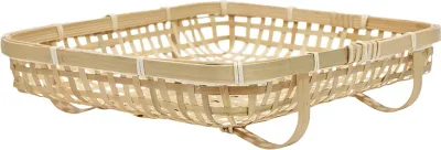 Корзина для сервировки OYOY Sporta, прямоугольная, дерево, 25 30 см, бежевая