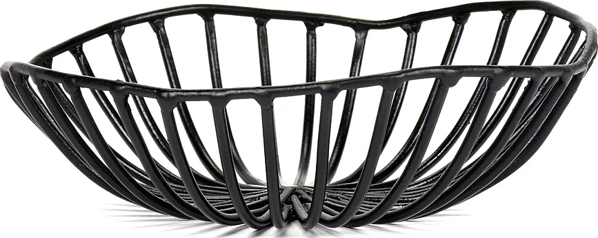 Корзина для сервировки Serax Catu Metal Sculptures, круглая, нержавеющая сталь, 15 см, чёрная