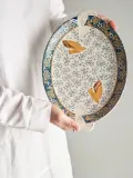 Поднос сервировочный Bloomingville Hezha, прямоугольный, каменная керамика, 34 25 см, синий — фото 2