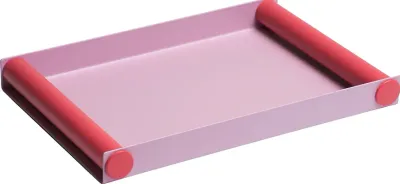 Поднос сервировочный Design Letters Ray, прямоугольный, нержавеющая сталь, 30 20,5 см, фиолетовый
