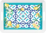 Поднос сервировочный Guzzini Flowers Lemon, прямоугольный, пищевой пластик, 47,7 47,7 см, синий — фото 2