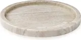 Поднос сервировочный Humdakin Marble, круглый, мрамор, 22 см, бежевый — фото 1