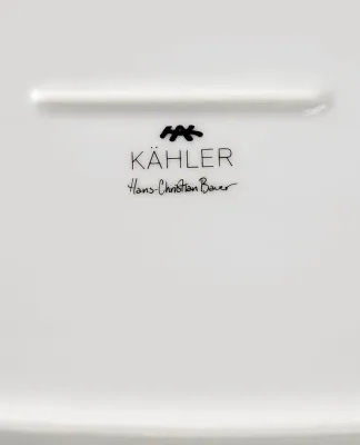 Поднос сервировочный K hler Hammersh i, овальный, фарфор, 40 40 см, белый