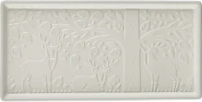 Поднос сервировочный Mason Cash In The Forest, прямоугольный, каменная керамика, 30 15 см, белый
