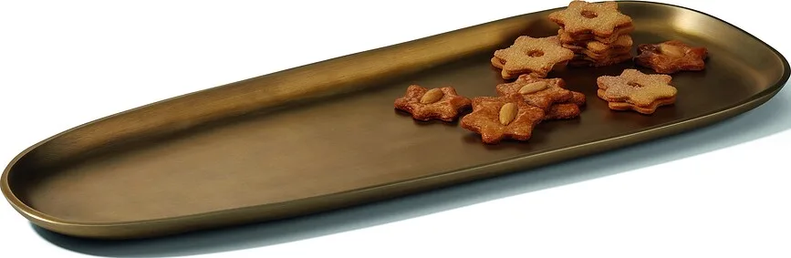 Поднос сервировочный Philippi La Plana, прямоугольный, алюминий, 54 19 см, коричневый