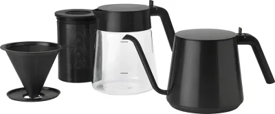 Кувшин Stelton, do kawy Nohr, 1200 мл, боросиликатное стекло, чёрный