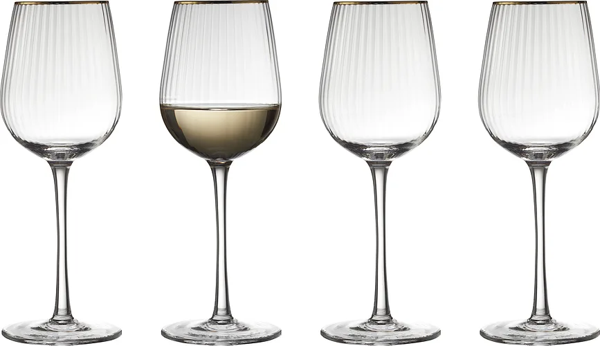 Набор 4 бокала LyngbyGlas, Palermo Gold, 4 шт., стекло, прозрачный · арт. fabr 27578