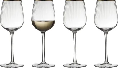 Набор 4 бокала LyngbyGlas, Palermo Gold, 4 шт., стекло, прозрачный · арт. fabr 27578