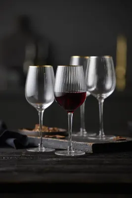 Набор 4 бокала LyngbyGlas, Palermo Gold, 4 шт., стекло, прозрачный · арт. fabr 27579