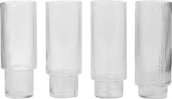 Набор 4 бокала Ferm Living, Szklanki Ripple, 4 шт., стекло
