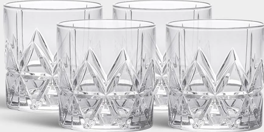 Набор 4 бокала Orrefors, Peak Double, 4 шт., хрусталь, прозрачный