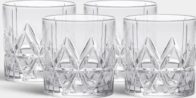 Набор 4 бокала Orrefors, Peak Double, 4 шт., хрусталь, прозрачный