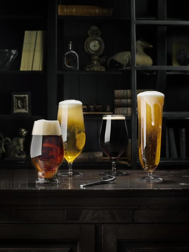 Набор 4 бокала Orrefors, Pils Erika Lagerbielke, 4 шт., хрусталь, прозрачный