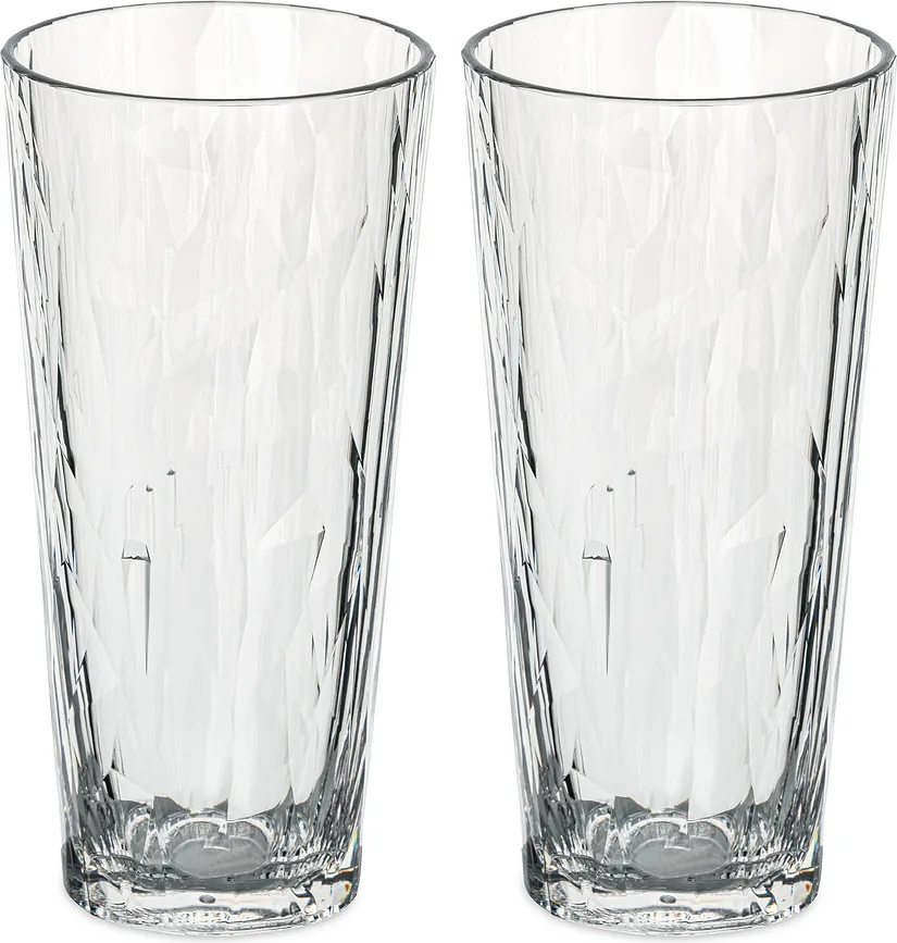 Набор 2 стакана Koziol, Club No.19 Superglas, 2 шт., пластик, прозрачный