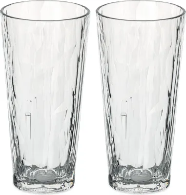 Набор 2 стакана Koziol, Club No.19 Superglas, 2 шт., пластик, прозрачный