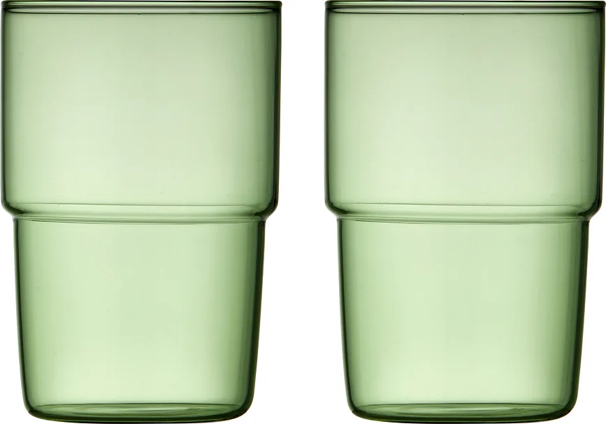 Набор 2 стакана LyngbyGlas, Torino, 2 шт., стекло, зелёный