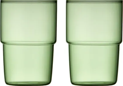 Набор 2 стакана LyngbyGlas, Torino, 2 шт., стекло, зелёный