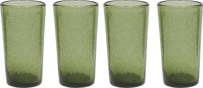 Набор 4 стакана oyoy, kuki, 4 шт., стекло, зелёный · арт. fabr L301337