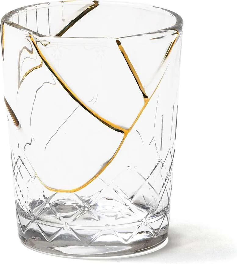 Стакан Seletti, Kintsugi 1, стекло, прозрачный