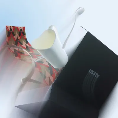 Чайная ложка Alessi, Kubek Alessi & Tea, нержавеющая сталь, белая