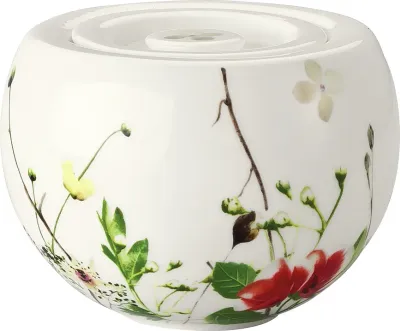 Сахарница Rosenthal Brillance Tajemniczy Ogrod с крышкой, костяной фарфор, 10,5 см, белая