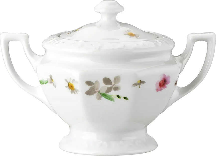 Сахарница Rosenthal Maria Roza с крышкой, фарфор, 15,2 см, белая