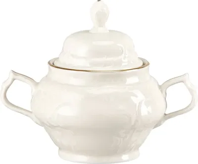 Сахарница Rosenthal Sanssouci Elf Gold с крышкой, фарфор, 14,7 см, золотистая