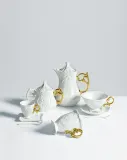 Сахарница Seletti I-Wares Gold с крышкой, фарфор, 13 см — фото 1