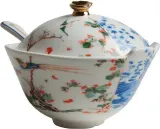 Сахарница Seletti Maurilia с крышкой, костяной фарфор, 12 см, разноцветная — фото 1