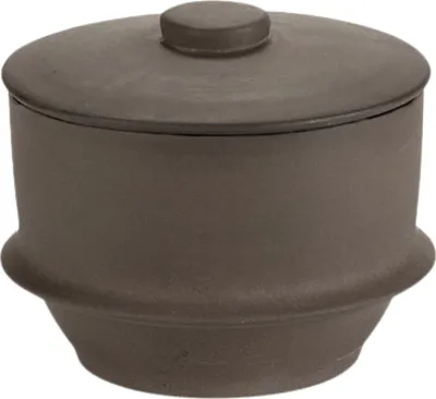 Сахарница Serax Dune с крышкой, фарфор, 8,5 см, коричневая