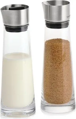 Молочник и сахарница Blomus Macchiato, 2 шт., 150 мл, нержавеющая сталь, прозрачный