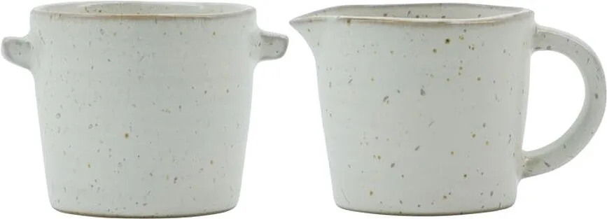 Молочник и сахарница House Doctor Pion, 2 шт., каменная керамика, серый