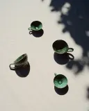 Набор чашек Serax Verde Lanza, 2 шт., 100 мл, каменная керамика, зелёный — фото 3