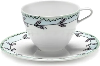 Набор чашек с блюдцами serax midnight flowers, 2 шт., костяной фарфор, синий · арт. fabr B9223126-403