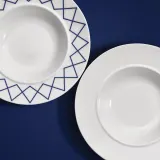 Блюдце для кофе Alessi La Bella Tavola, фарфор, 15 см, синее — фото 6