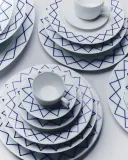 Блюдце для кофе Alessi La Bella Tavola, фарфор, 15 см, синее — фото 8