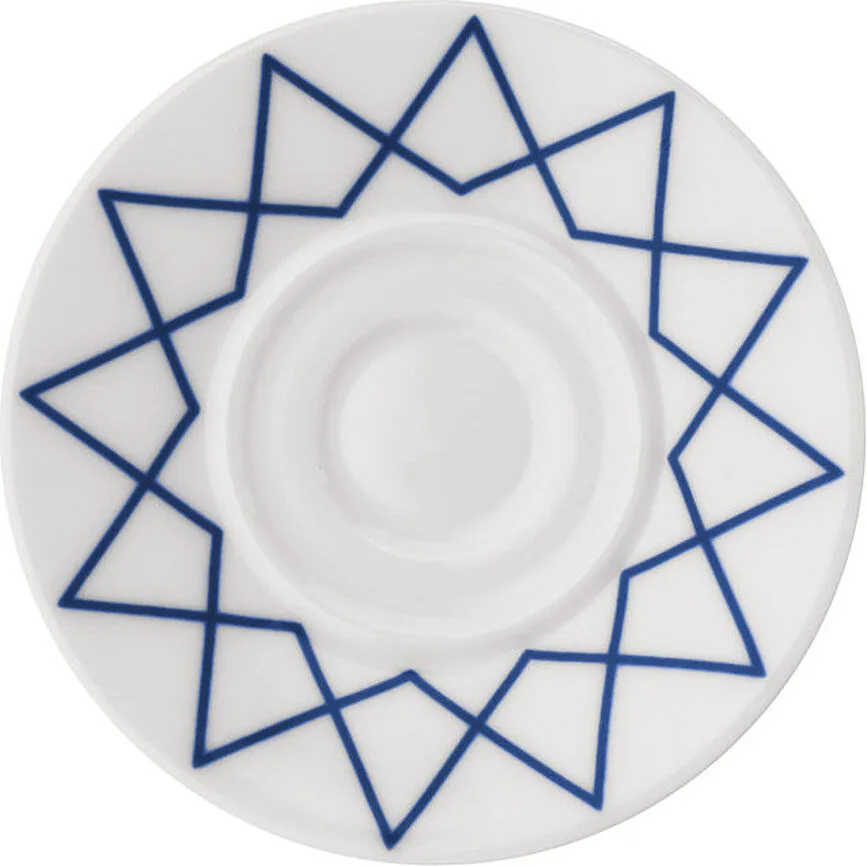 Блюдце для эспрессо Alessi La Bella Tavola, фарфор, 12 см, синее