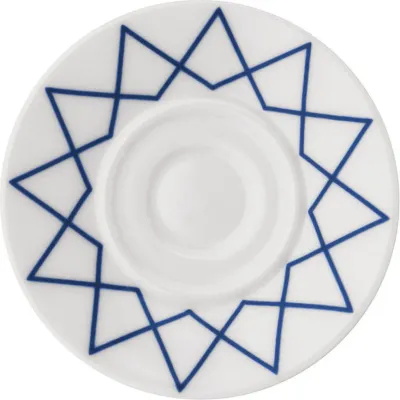 Блюдце для эспрессо Alessi La Bella Tavola, фарфор, 12 см, синее