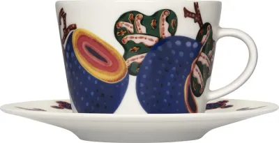 Блюдце универсальное Iittala Taika Sato, фарфор, 15 см, разноцветное