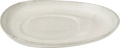 Блюдце для кофе Serax Out of Lines, каменная керамика, овальное, 12,2 15 см, белое